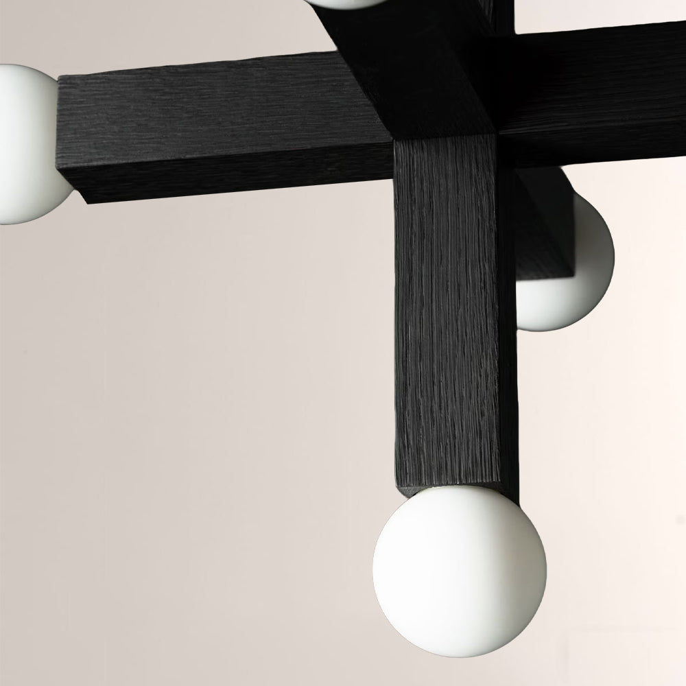 Unison Wood Cross Globe Chandelier