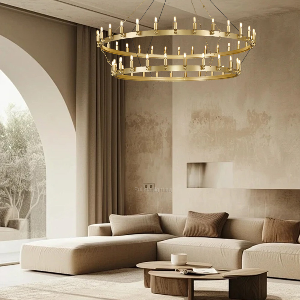 Cereak Vintage Filament 2-Tier Chandelier