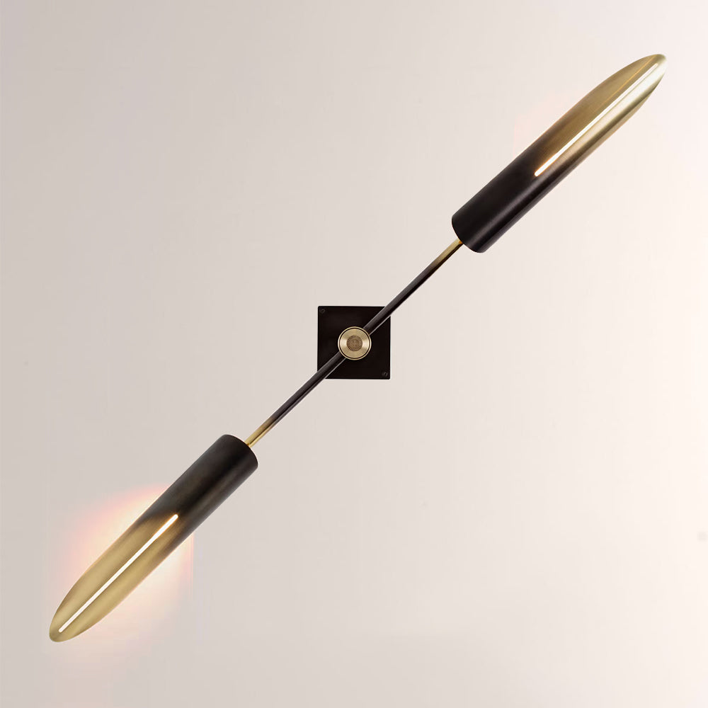 Voyant Dual-Sculpt Brass Wall Sconce