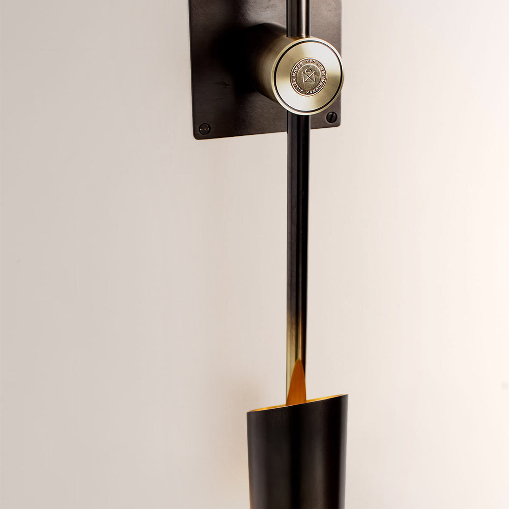 Voyant Dual-Sculpt Brass Wall Sconce