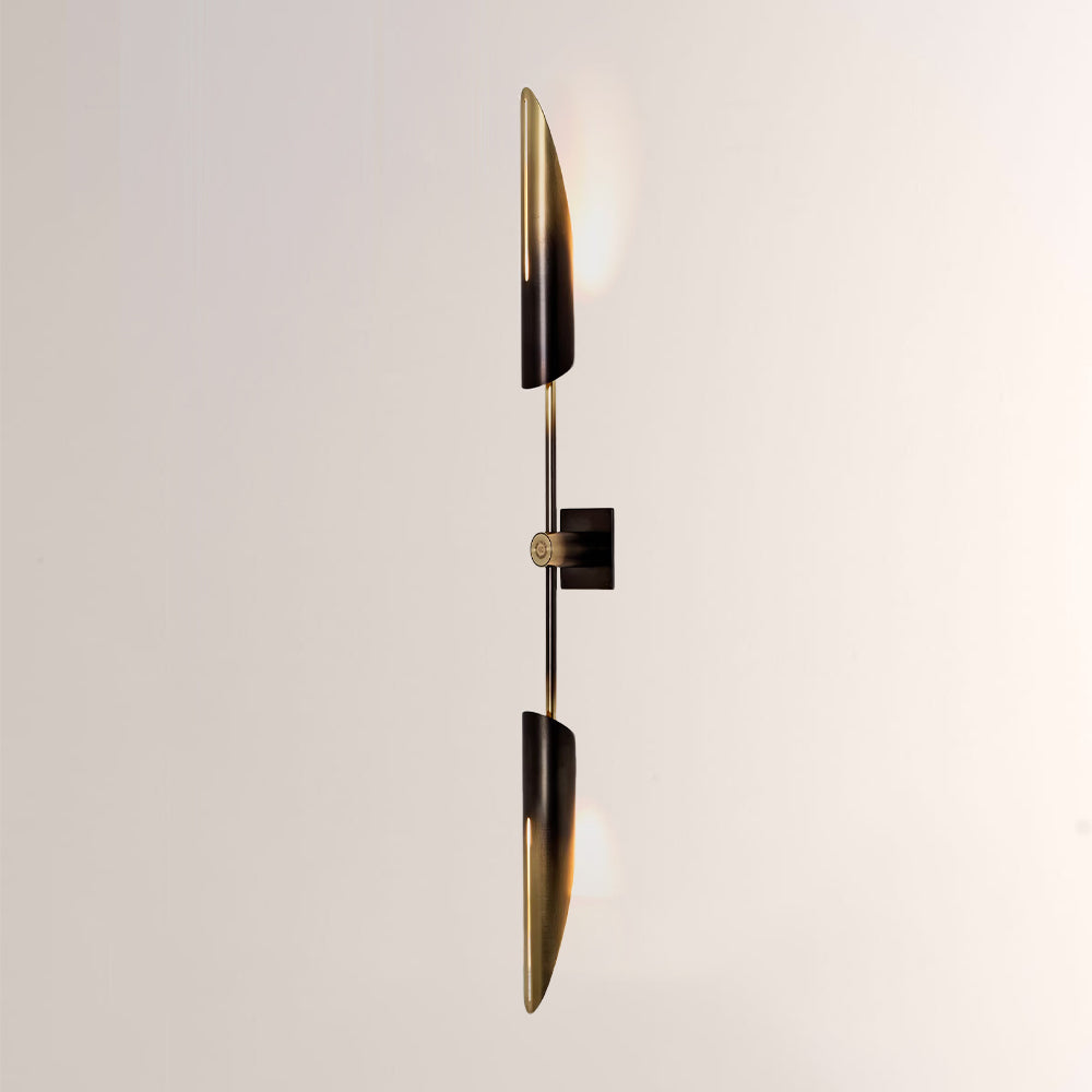 Voyant Dual-Sculpt Brass Wall Sconce