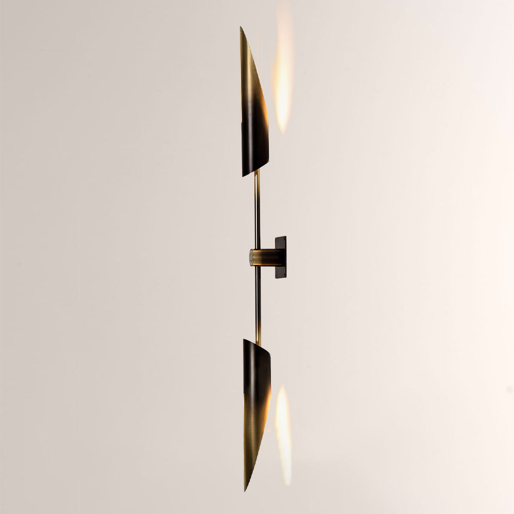 Voyant Dual-Sculpt Brass Wall Sconce