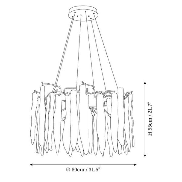 Waterfall Crystal Branch Chandelier - thebelacan