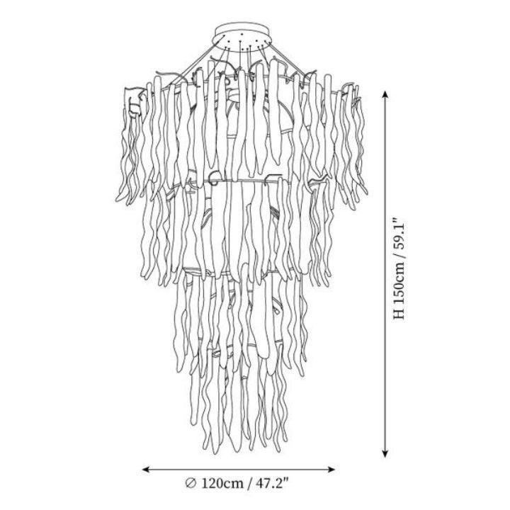 Waterfall Crystal Branch Chandelier - thebelacan