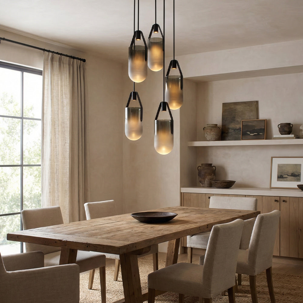 Welden Ombre Glass Cluster Chandelier