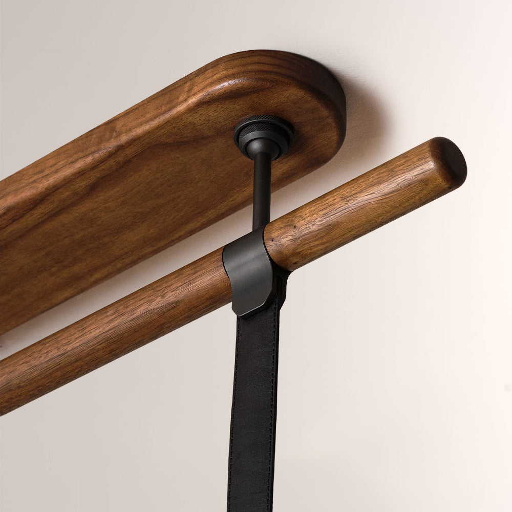 Welden Walnut Leather Linear Chandelier