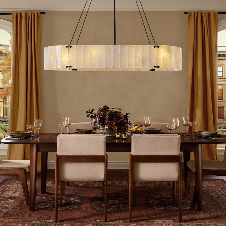 Willamette Oval Crystal Chandelier 60" - thebelacan