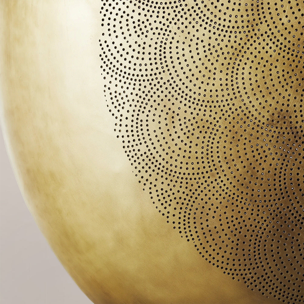 Zara Perforated Brass Orb Pendant