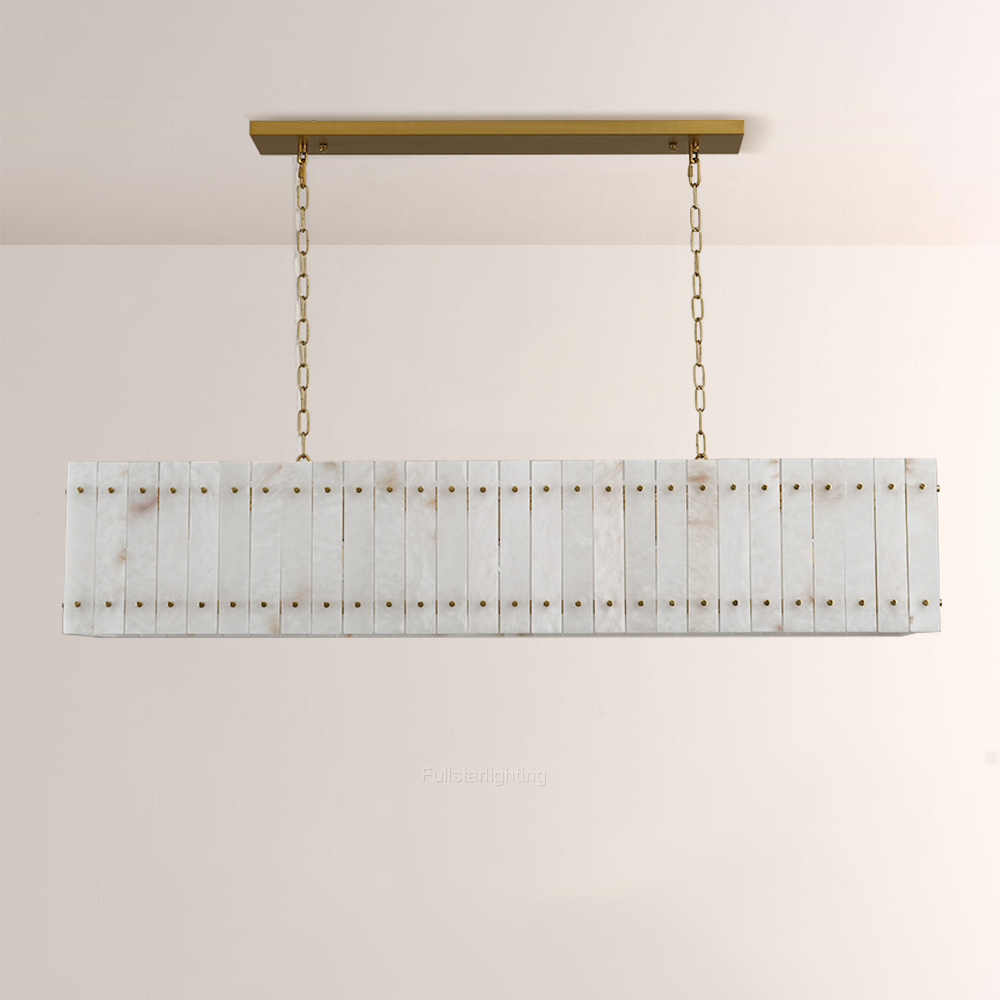 Mara Alabaster Linear Chandelier 54"