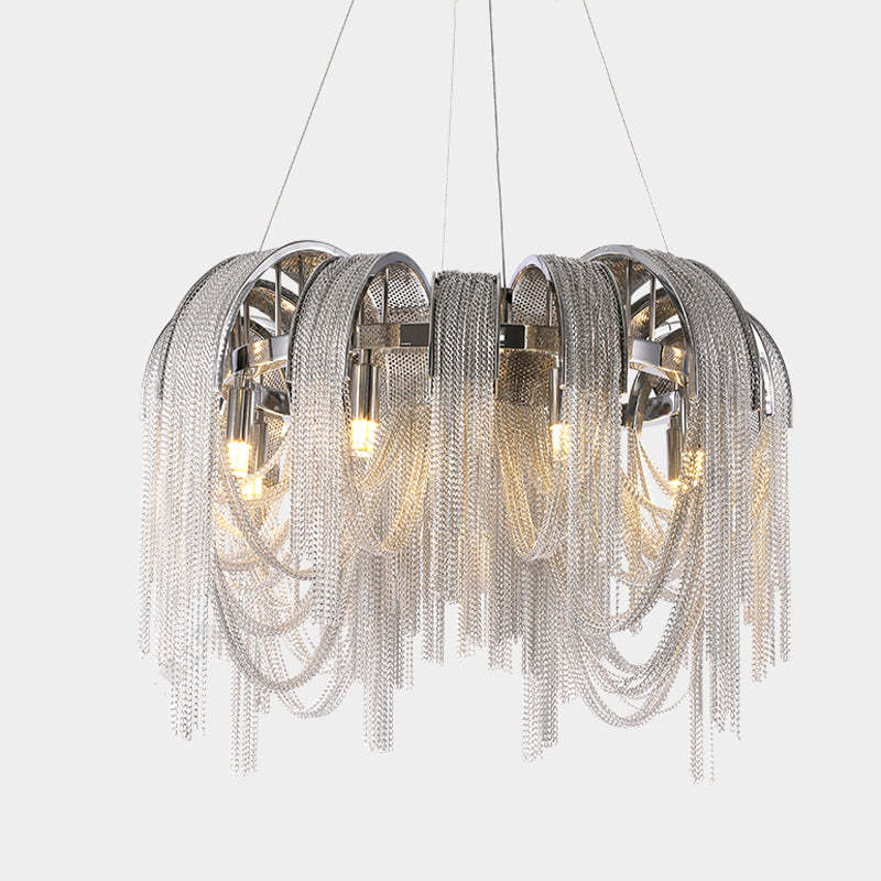 Alisa Luxury Aluminum Chain Tassel Chandelier - thebelacan
