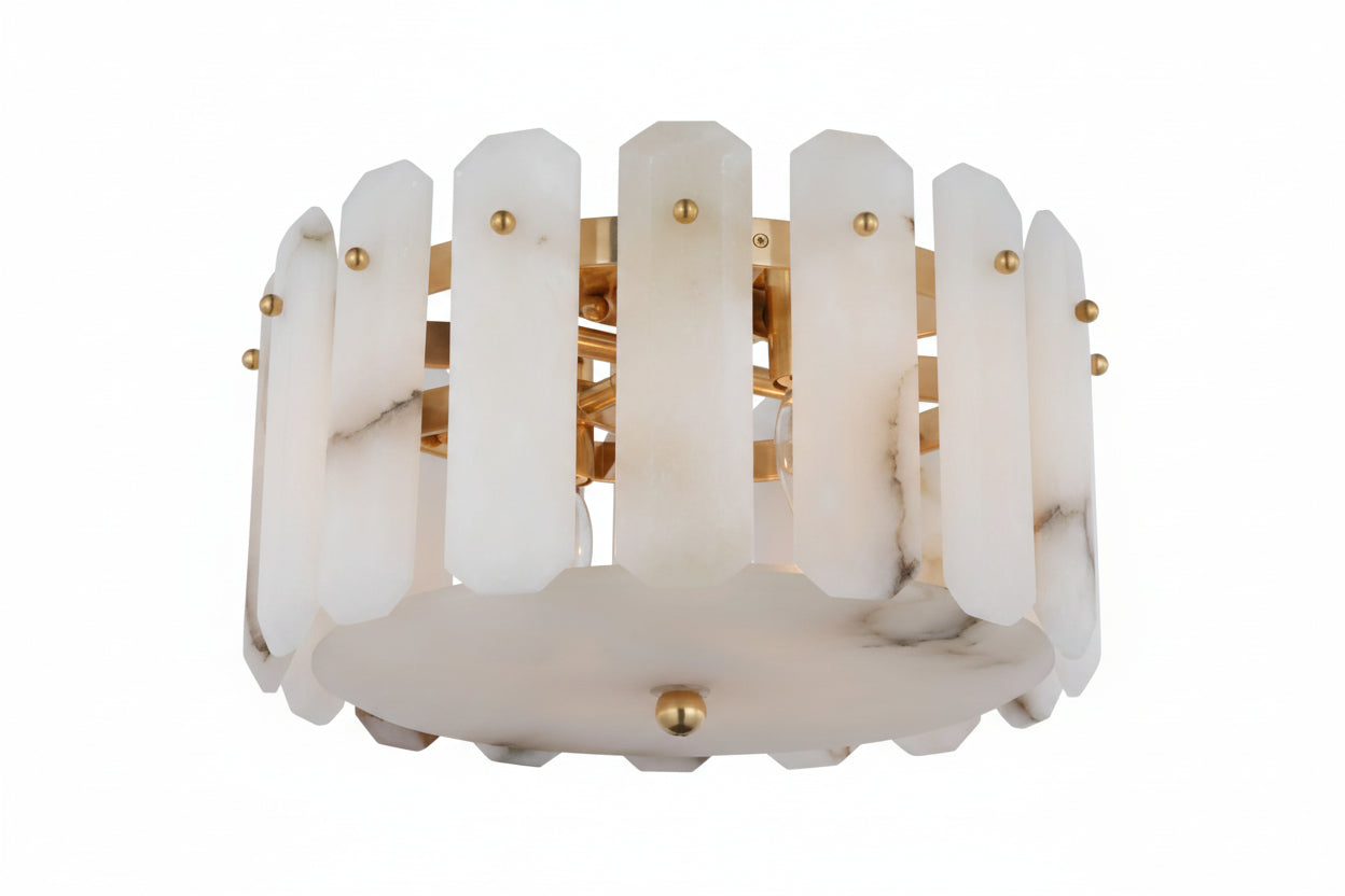 Alabaster Downtor Chandelier 15"D -kimoylights