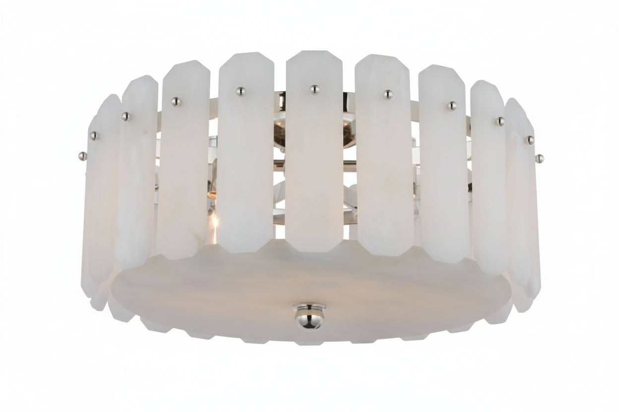 Alabaster Downtor Chandelier 18"D - thebelacan