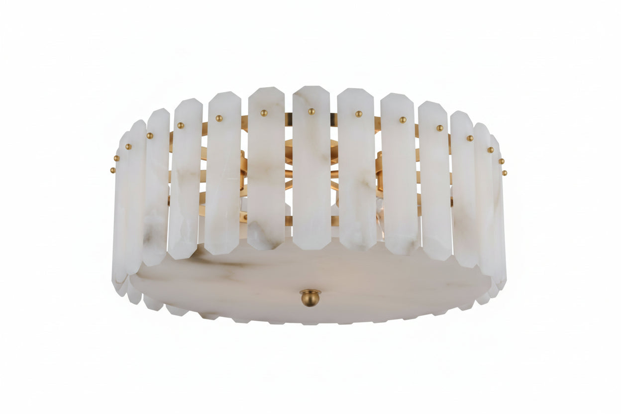 Alabaster Downtor Large Chandelier 25"D - thebelacan