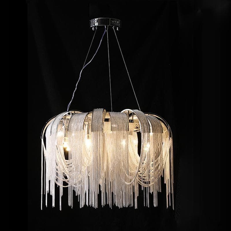 Alisa Luxury Aluminum Chain Tassel Chandelier - thebelacan