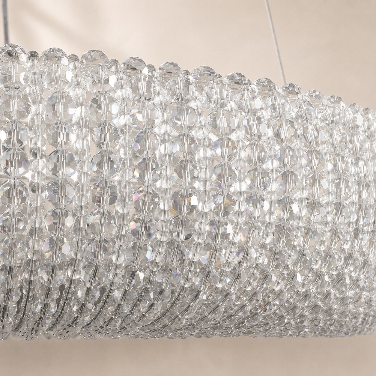 Halo Crystal Round LED Chandelier 32"