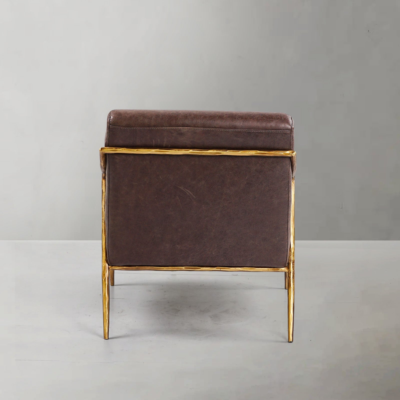 Thalderus Brown Leather Accent Chair