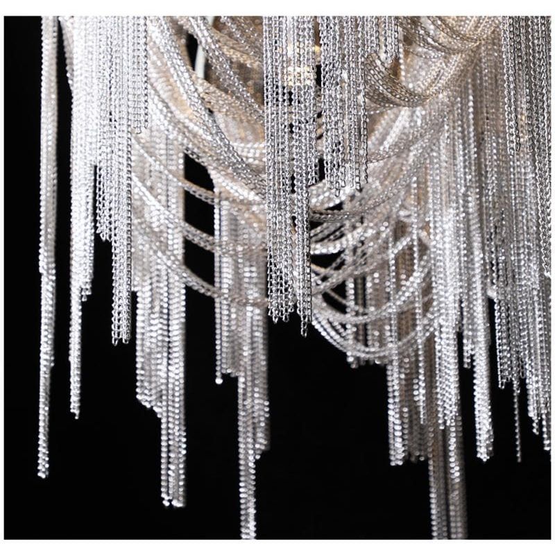 Alisa Luxury Aluminum Chain Tassel Chandelier - thebelacan