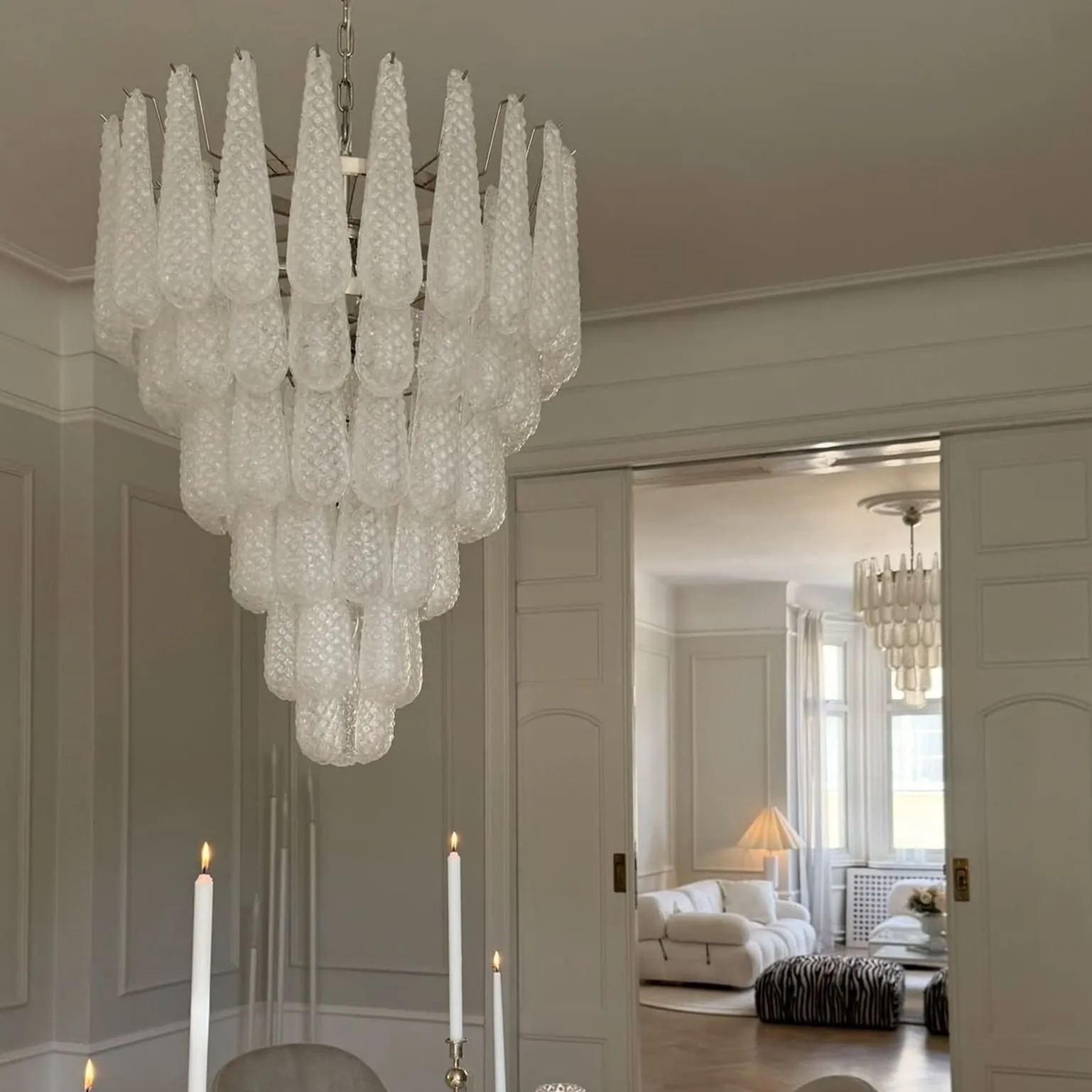 Murenza Chandelier 75 Drops Transparent