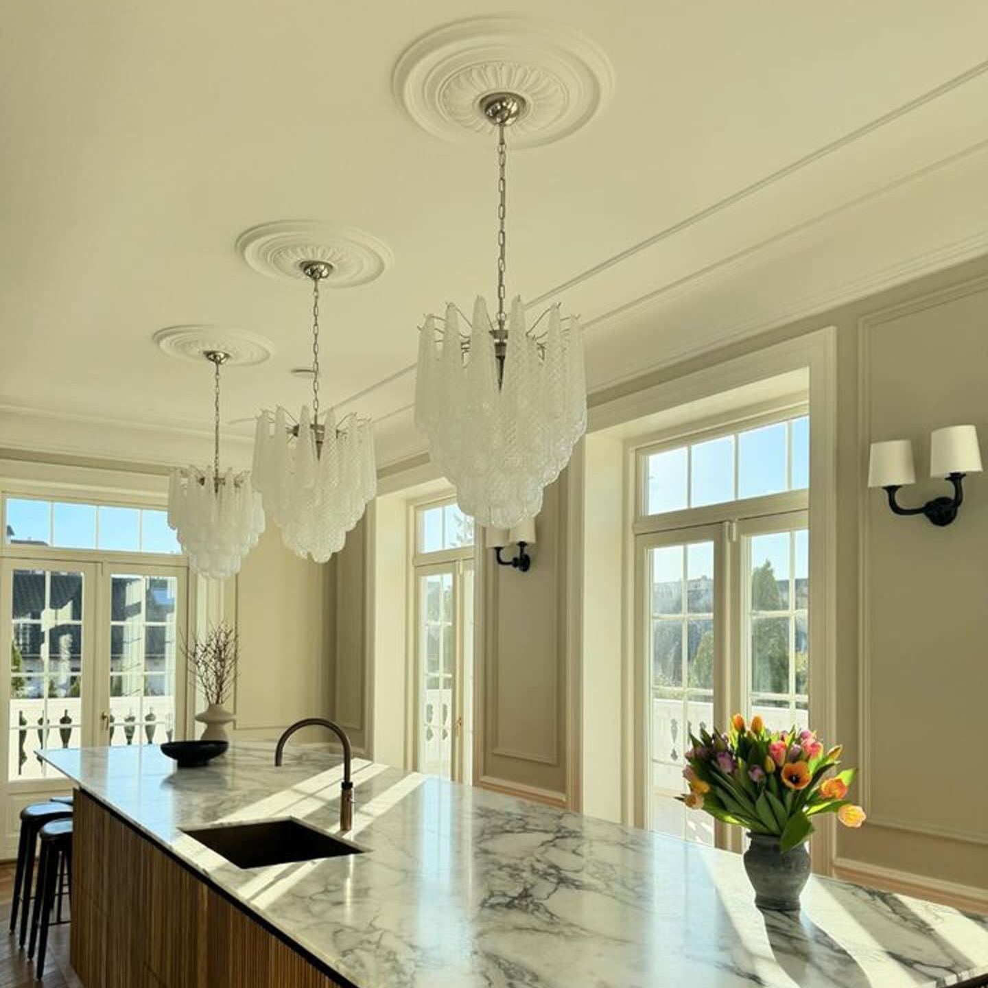 Murenza Chandelier 41 Drops Transparent