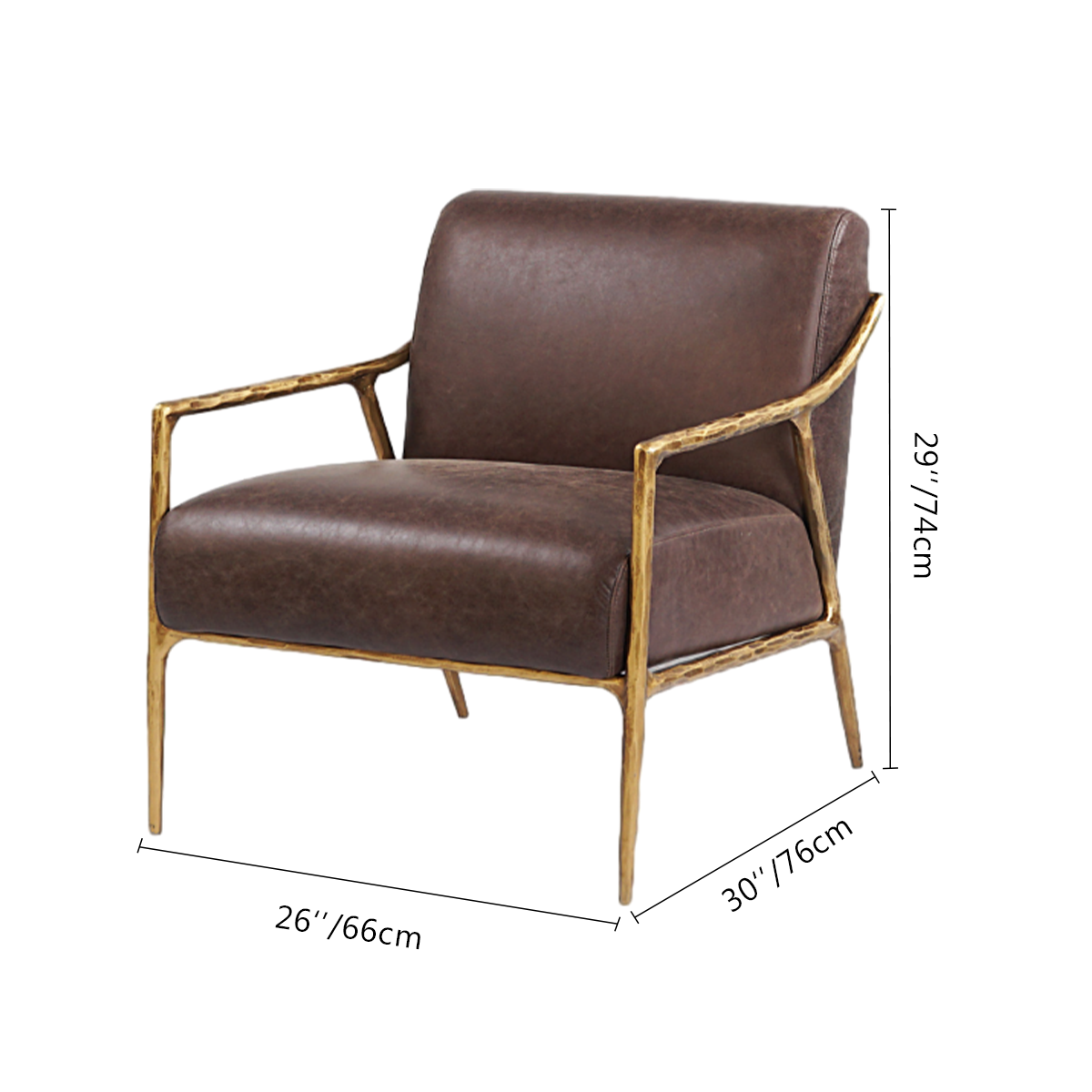 Thalderus Brown Leather Accent Chair