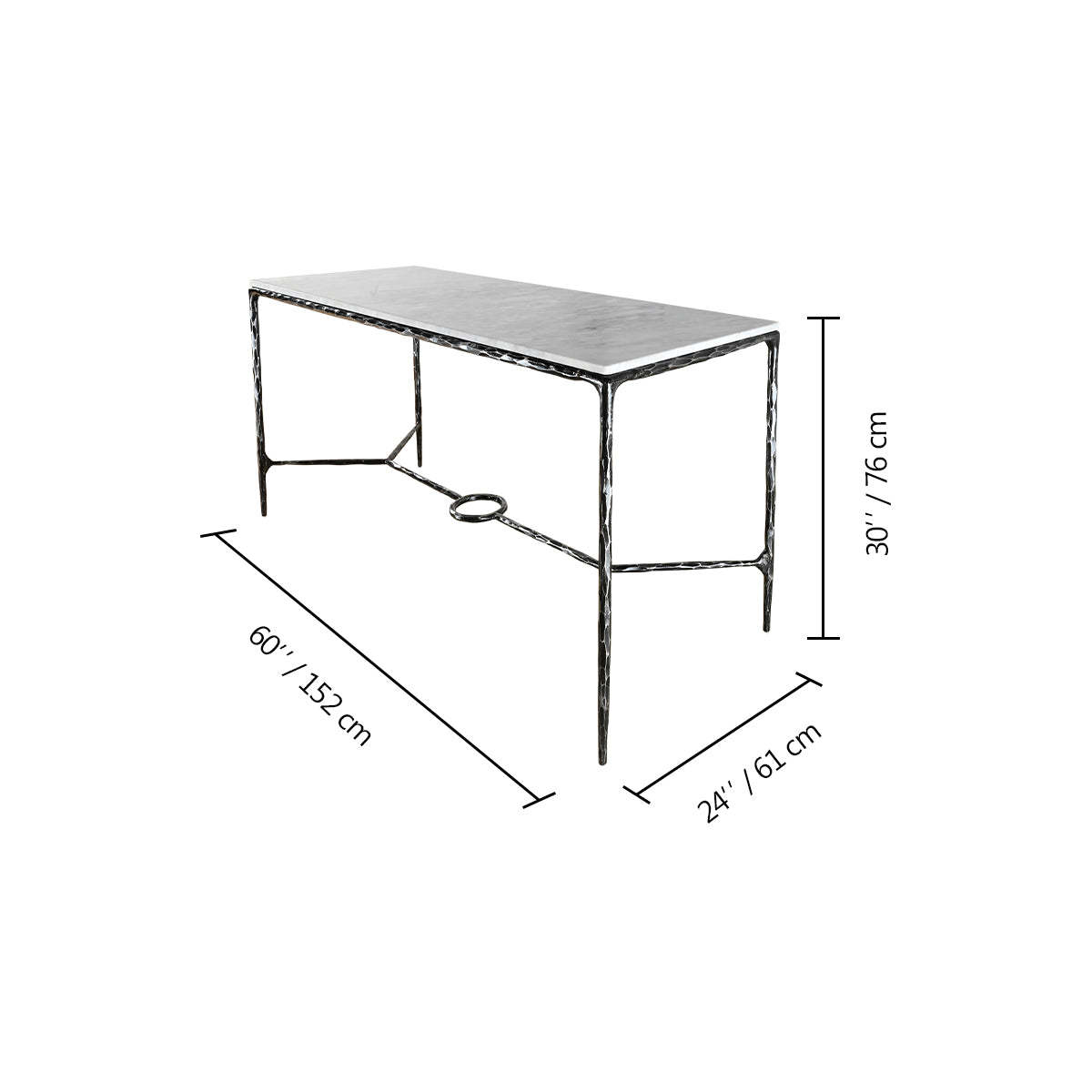 Thalderus Rectangle Marble Desk