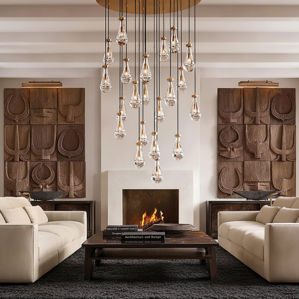 Raindrops Round Chandelier 60" - kimoylights