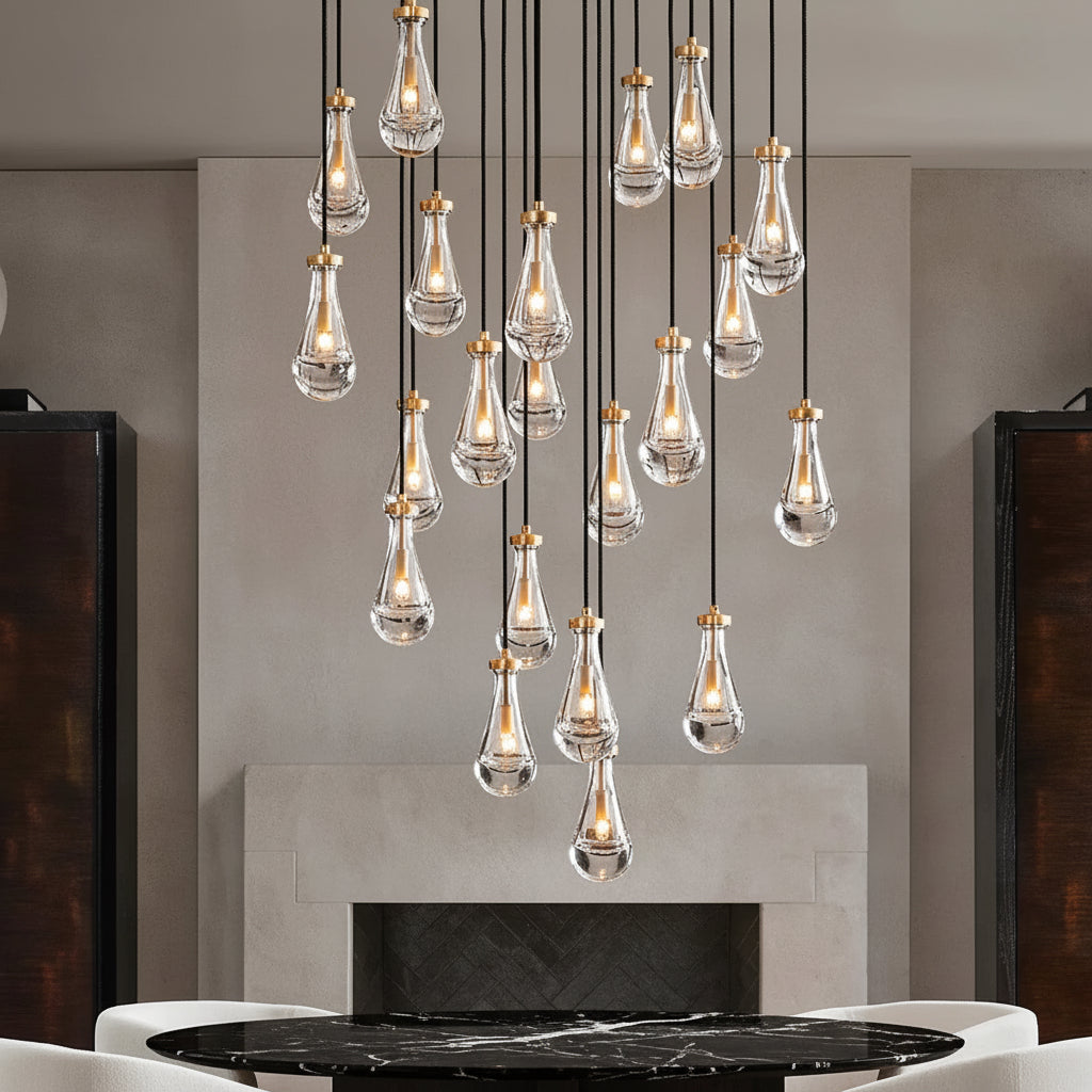 Raindrops Round Chandelier 60" - kimoylights