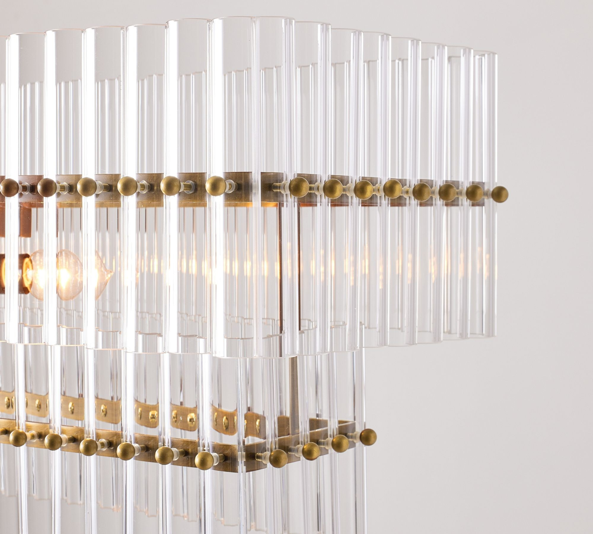 Malloré Crystal Glass Linear Chandelier