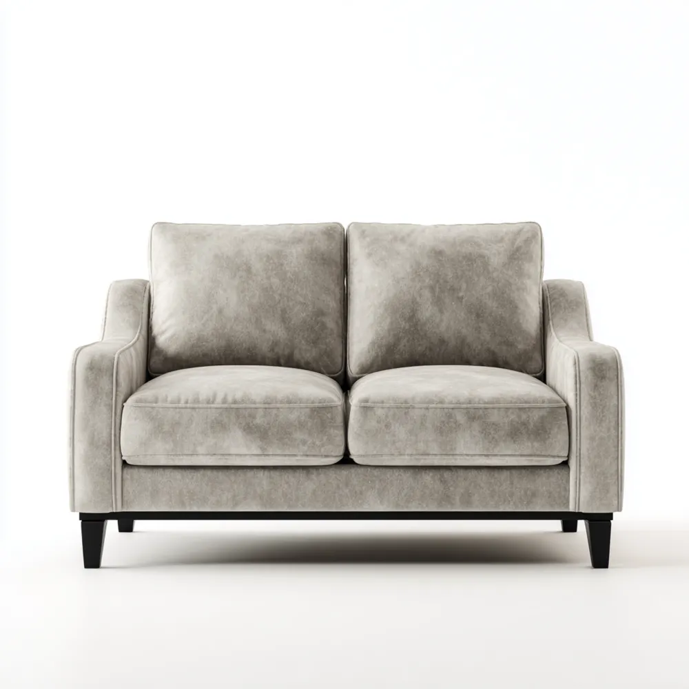 Canapé 2 places en tissu 150x85x90 cm – Gris Clair – Design Moderne