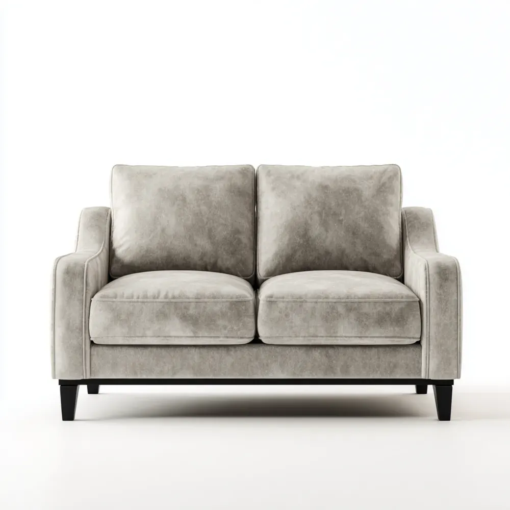 Canapé 2 places en tissu 150x85x90 cm – Gris Clair – Design Moderne