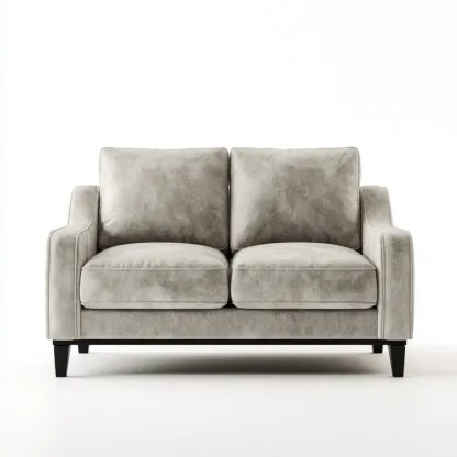 Canapé 2 places en tissu 150x85x90 cm – Gris Clair – Design Moderne