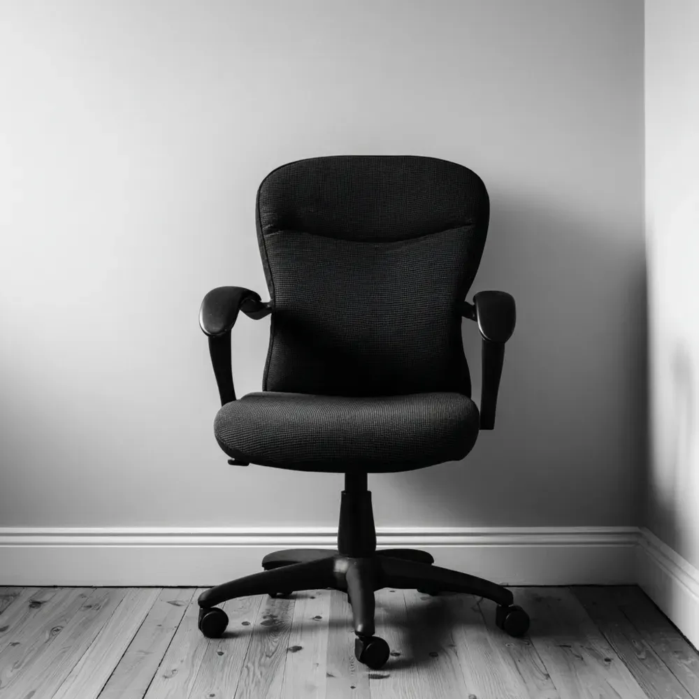 Chaise de bureau ergonomique 50x60x100 cm en tissu Noir - design moderne