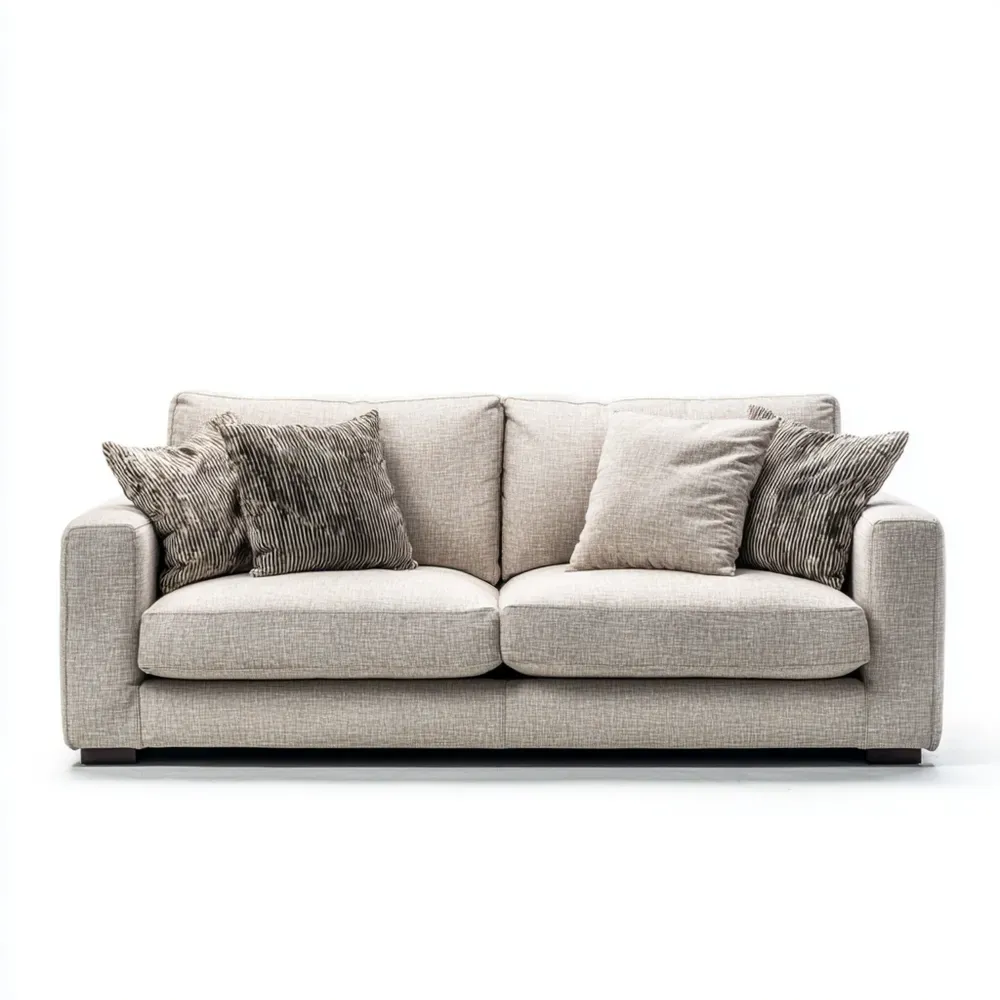 Canapé 2 places Tissu Beige 180x90x85 cm – Design Contemporain