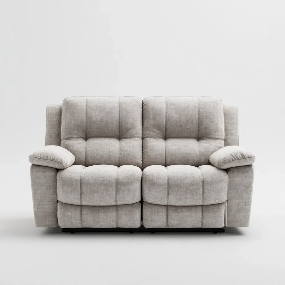 Canapé 2 places Tissu 150x90x100 cm - Gris Clair