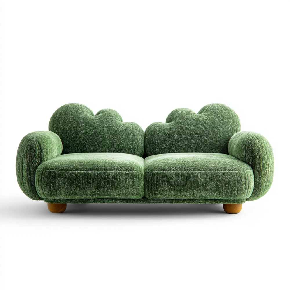 Canapé 2 places Tissu 160x80x75 cm – Vert – Design Contemporain