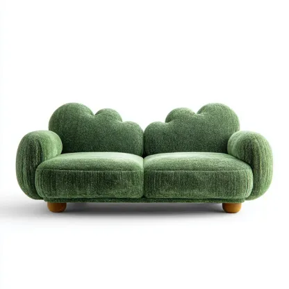 Canapé 2 places Tissu 160x80x75 cm – Vert – Design Contemporain