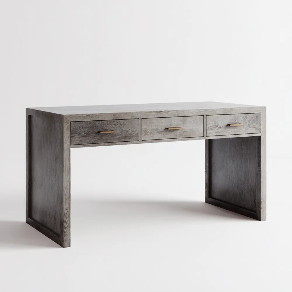 Bureau en bois 140x60x75 cm - Gris Sombre - Design Moderne