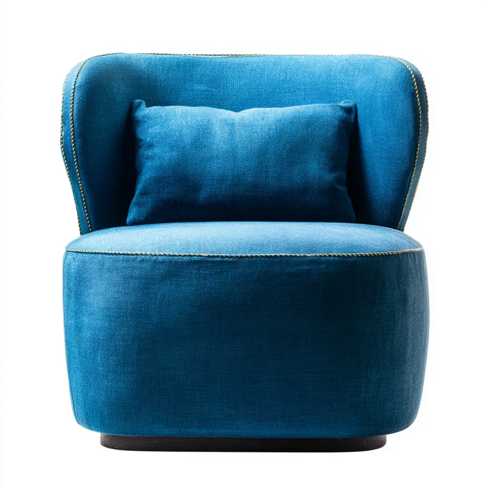 Fauteuil de détente Tissu 75x70x65 cm - Bleu - Design Moderne