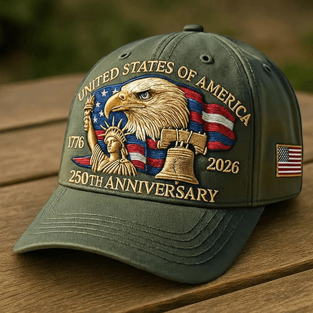 US 250th Anniversary American Eagle Hat - Embroidered Edition