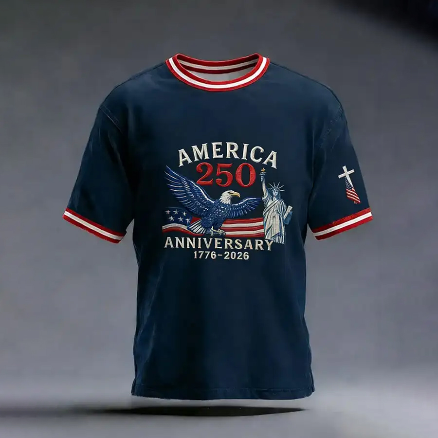 Men's 250th Anniversary of the United States Faith Print Short Sleeve T-shirt