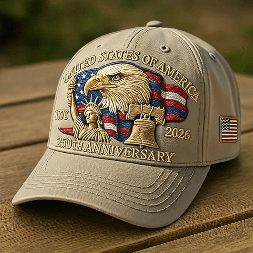 US 250th Anniversary American Eagle Hat - Embroidered Edition