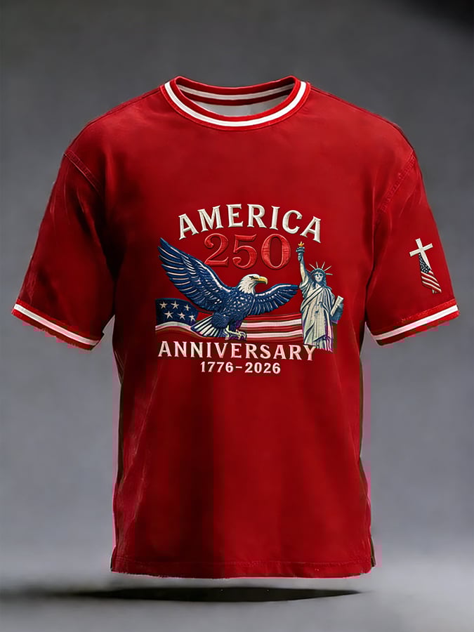 Men's 250th Anniversary of the United States Faith Print Short Sleeve T-shirt