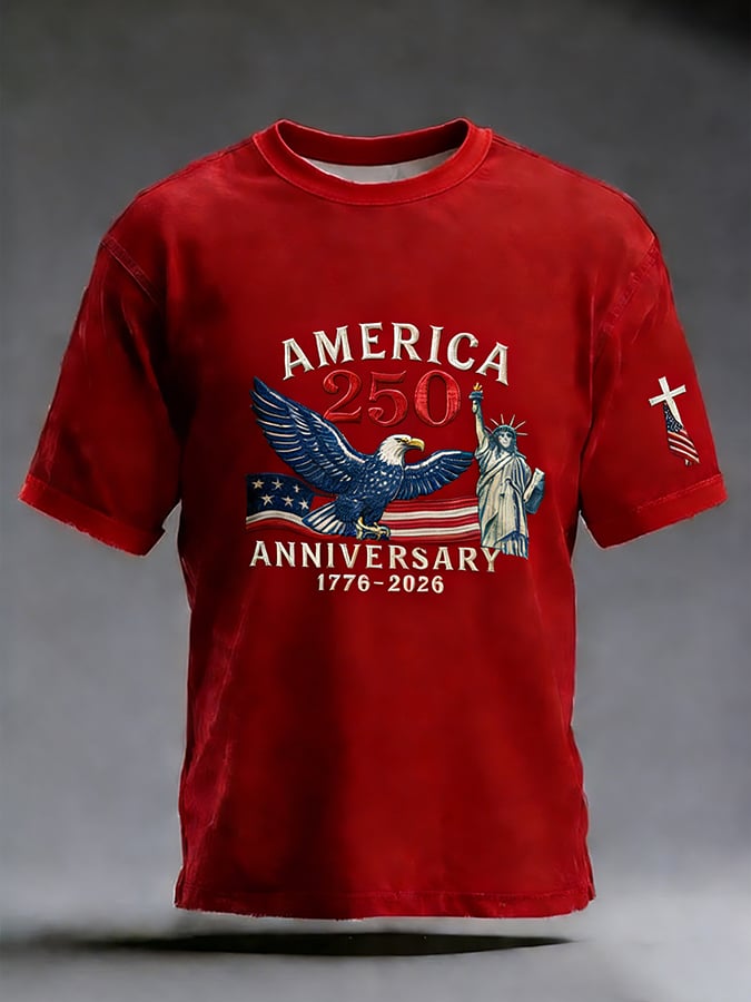 Men's 250th Anniversary of the United States Faith Print Short Sleeve T-shirt