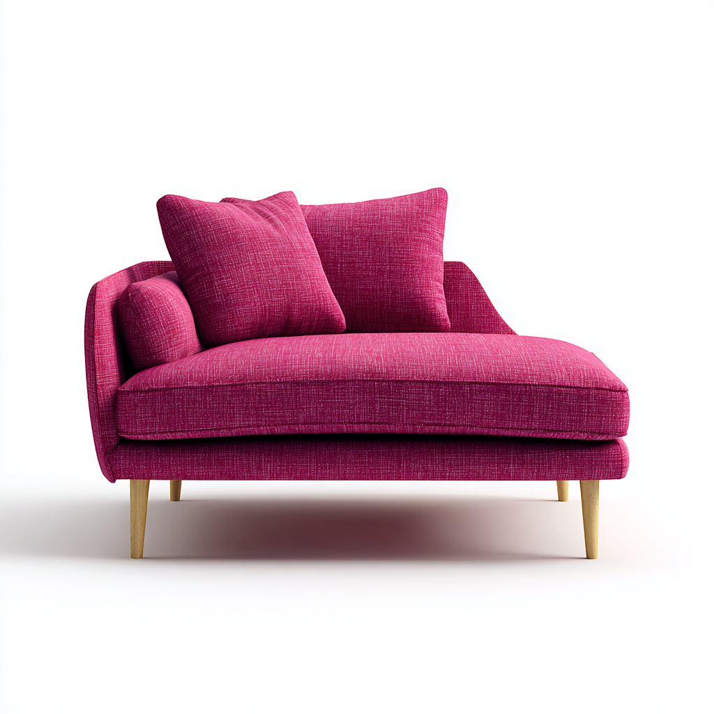 Chaise longue-tissu-160x78x85 cm-fuchsia-style moderne-Nestupbase
