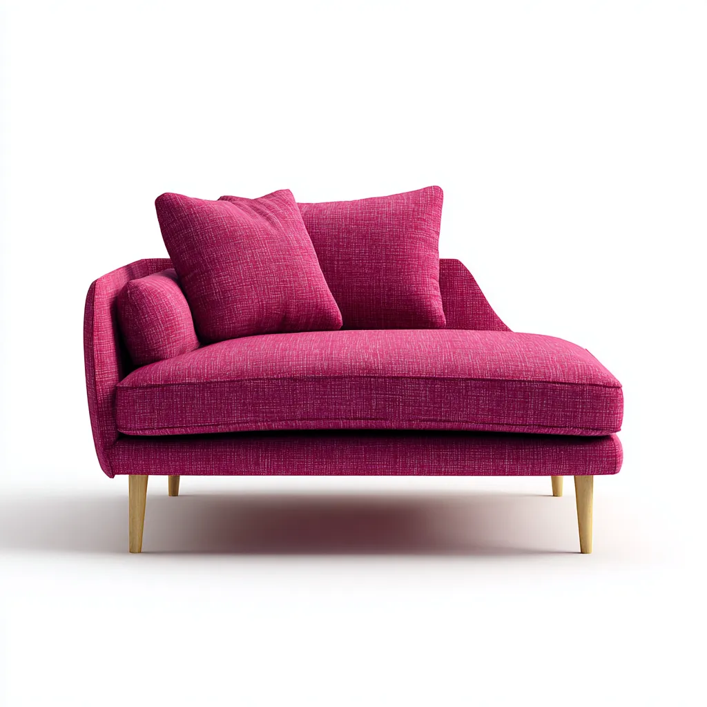 Chaise longue-tissu-160x78x85 cm-fuchsia-style moderne-Nestupbase