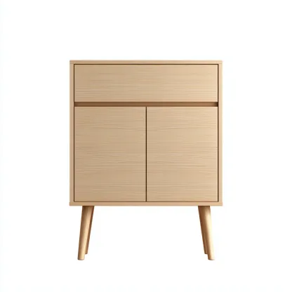 Meuble à chaussures - bois - 70x34x88 cm - bois naturel - style minimaliste-Nestupbase