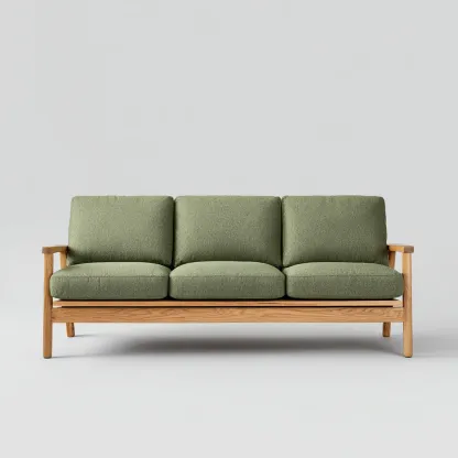 Canapé de jardin - bois-textile - 185x78x82 cm - vert - style moderne-Nestupbase