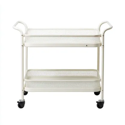 Desserte et chariot - métal - 70x38x88 cm - blanc - design moderne-Nestupbase
