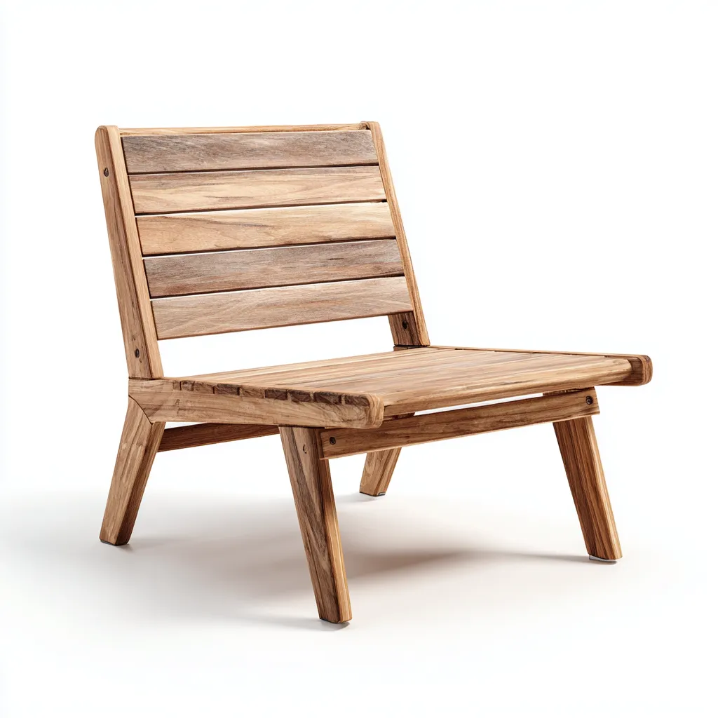 Fauteuil de jardin - bois - 73x63x78 cm - bois naturel - design minimaliste-Nestupbase