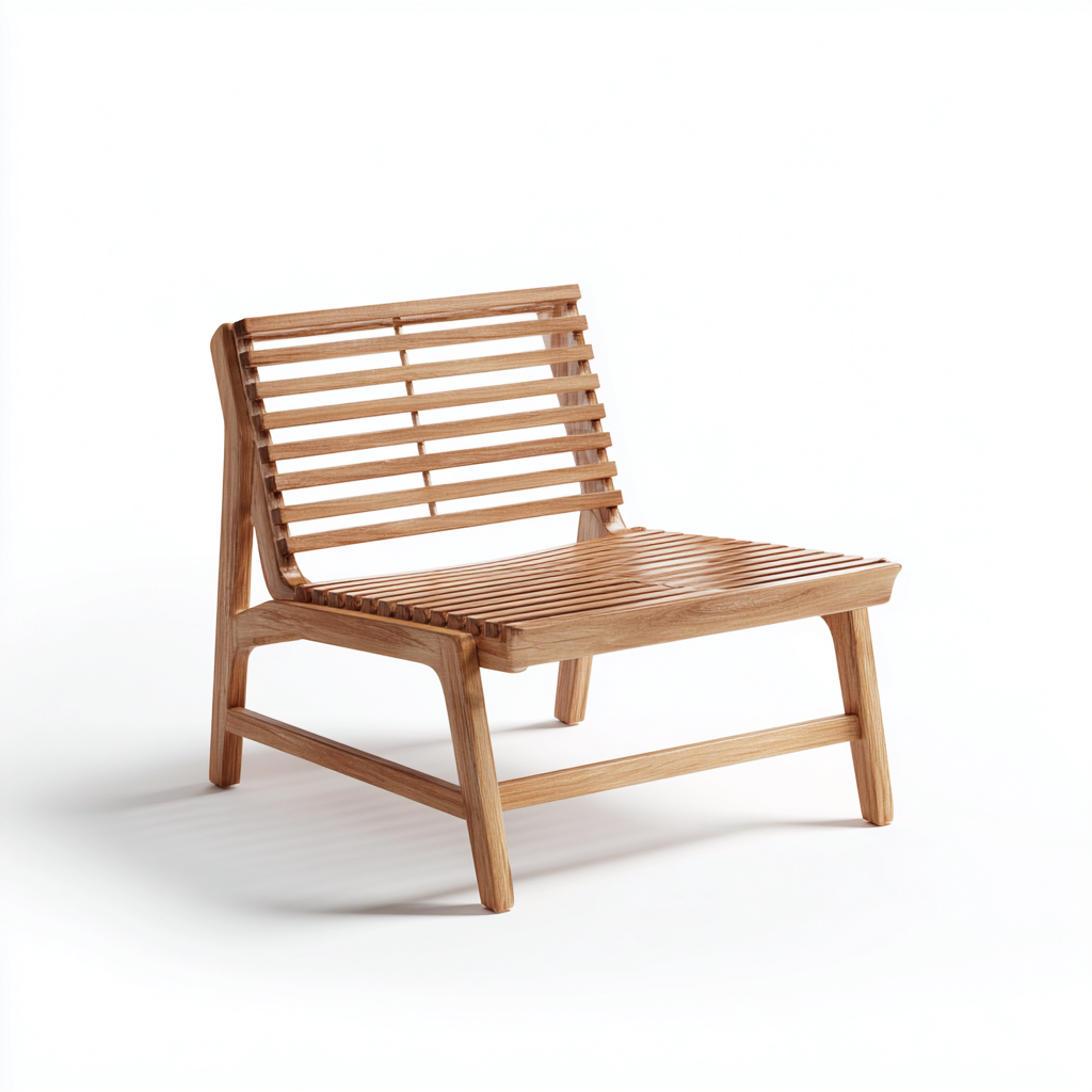 Fauteuil de jardin - bois - 74x72x82 cm - teck naturel - design moderne-Nestupbase